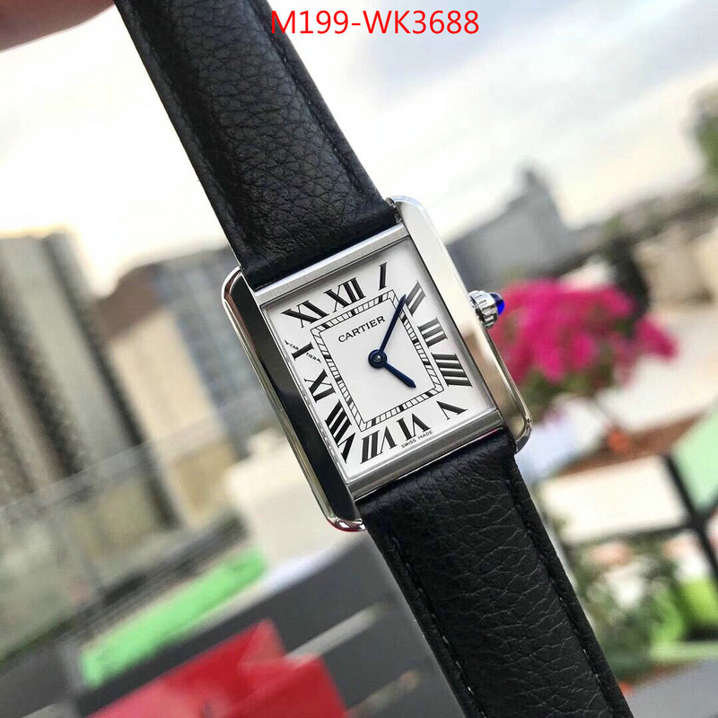 Watch(4A)-Cartier,top perfect fake , ID: WK3688,$:199USD