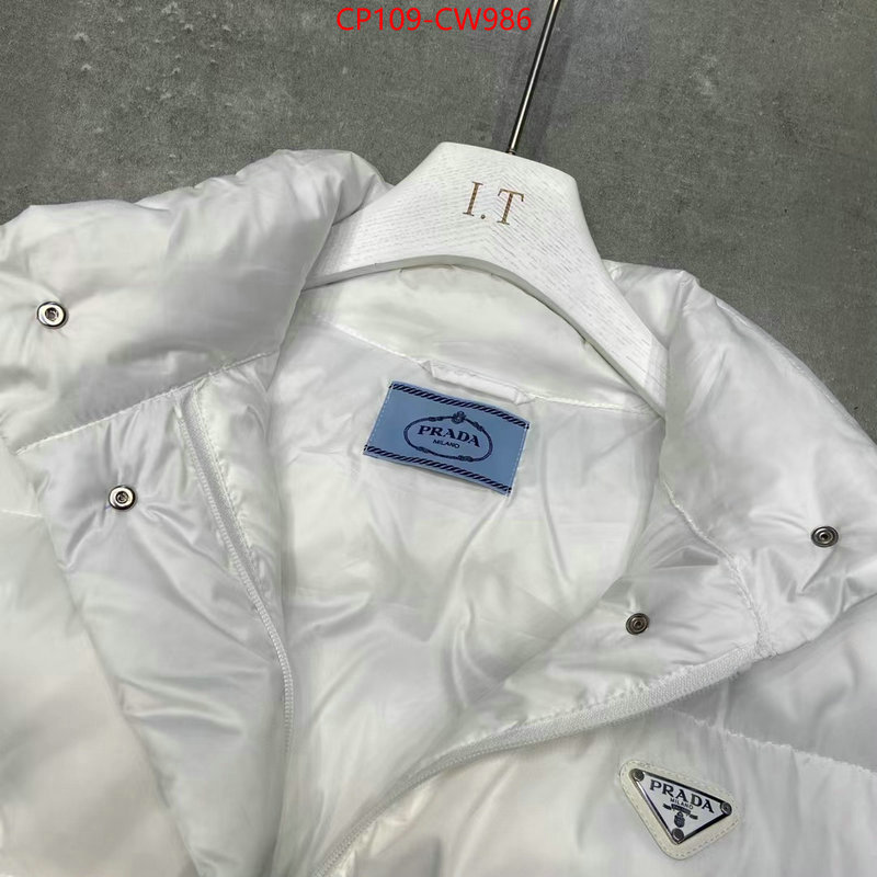 Down jacket Women-Prada,aaaaa replica , ID: CW986,$: 109USD