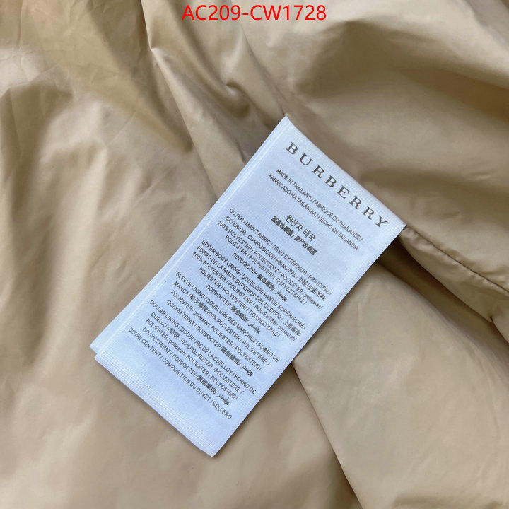 Down jacket Women-Burberry,what's the best to buy replica , ID: CW1728,$: 209USD