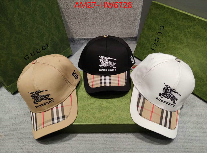 Cap (Hat)-Burberry,buy replica , ID: HW6728,$: 27USD