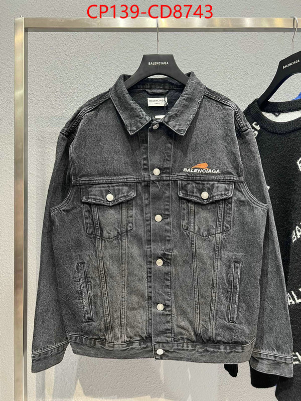 Clothing-Denim Jackets,the top ultimate knockoff , ID: CD8743,$: 139USD