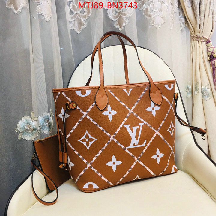 LV Bags(4A)-Neverfull-,wholesale replica shop ,ID: BN3743,$: 89USD