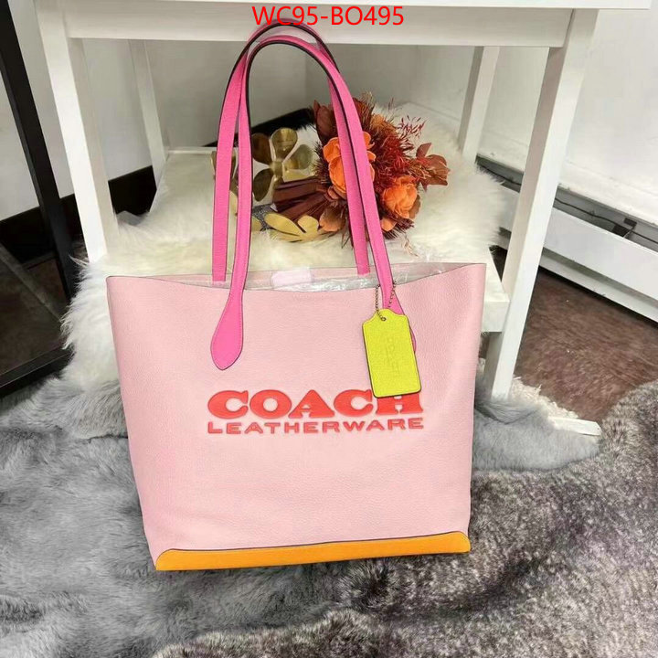 Coach Bags(4A)-Tote-,replica 1:1 high quality ,ID: BO495,$: 95USD