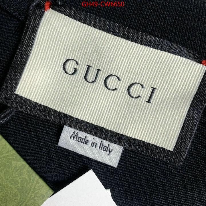 Clothing-Gucci,replica us , ID: CW6650,$: 49USD