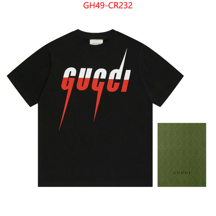 Clothing-Gucci,buy luxury 2023 , ID: CR232,$: 49USD