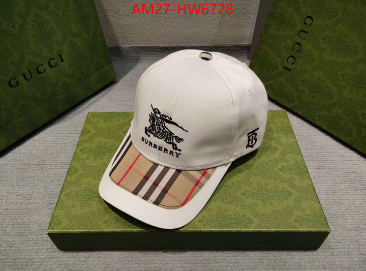 Cap (Hat)-Burberry,buy replica , ID: HW6728,$: 27USD
