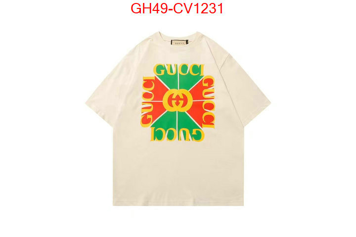 Clothing-Gucci,top quality designer replica , ID: CV1231,$: 49USD