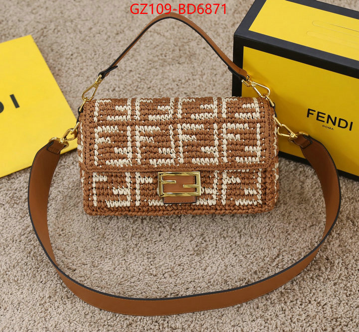 Fendi Bags(4A)-Baguette-,high quality happy copy ,ID: BD6871,$: 109USD