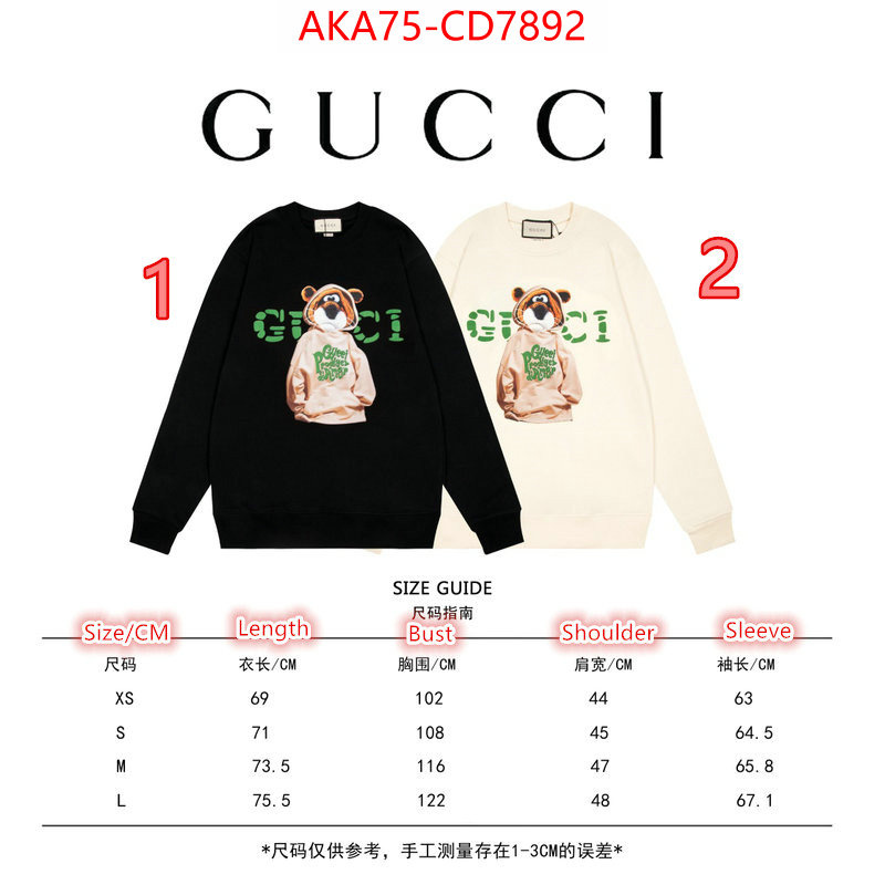 Clothing-Gucci,what's best , ID: CD7892,$: 75USD