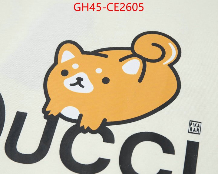 Clothing-Gucci,2023 replica wholesale cheap sales online , ID: CE2605,$: 45USD