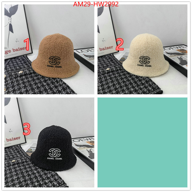 Cap (Hat)-Chanel,buy best high quality , ID: HW2992,$: 29USD