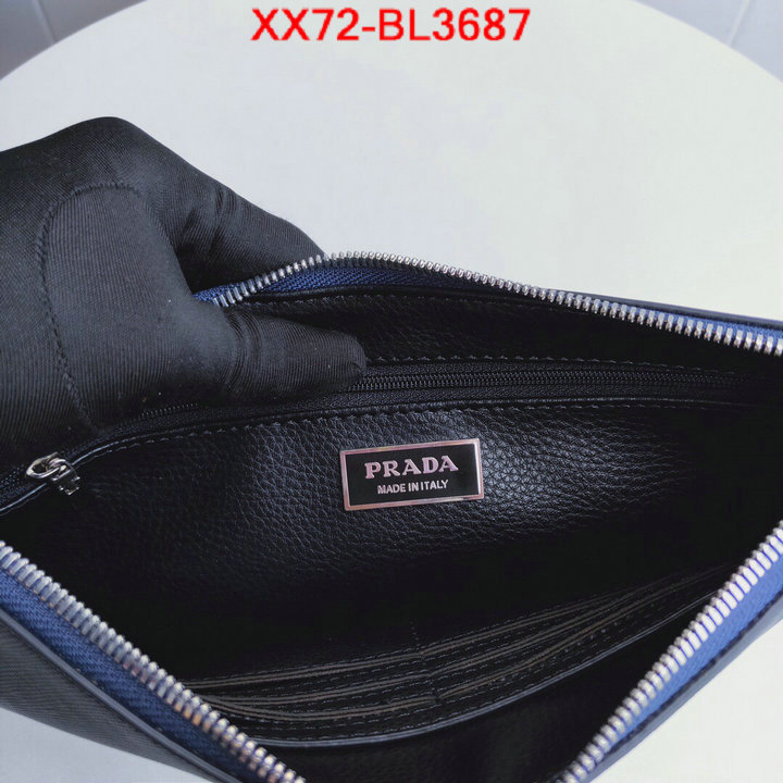 Prada Bags(TOP)-Clutch-,ID: BL3687,$: 72USD
