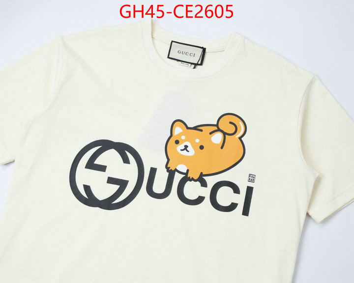 Clothing-Gucci,2023 replica wholesale cheap sales online , ID: CE2605,$: 45USD