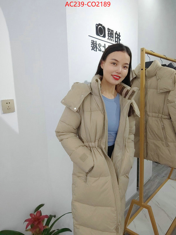 Down jacket Women-Burberry,wholesale imitation designer replicas , ID: CO2189,$: 239USD