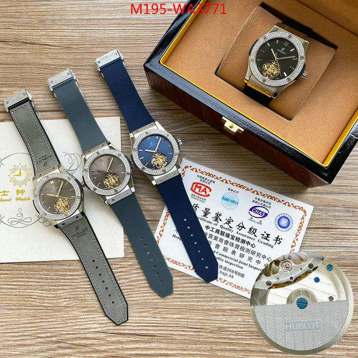 Watch(4A)-Hublot,top perfect fake ,ID: WA3771,$: 195USD