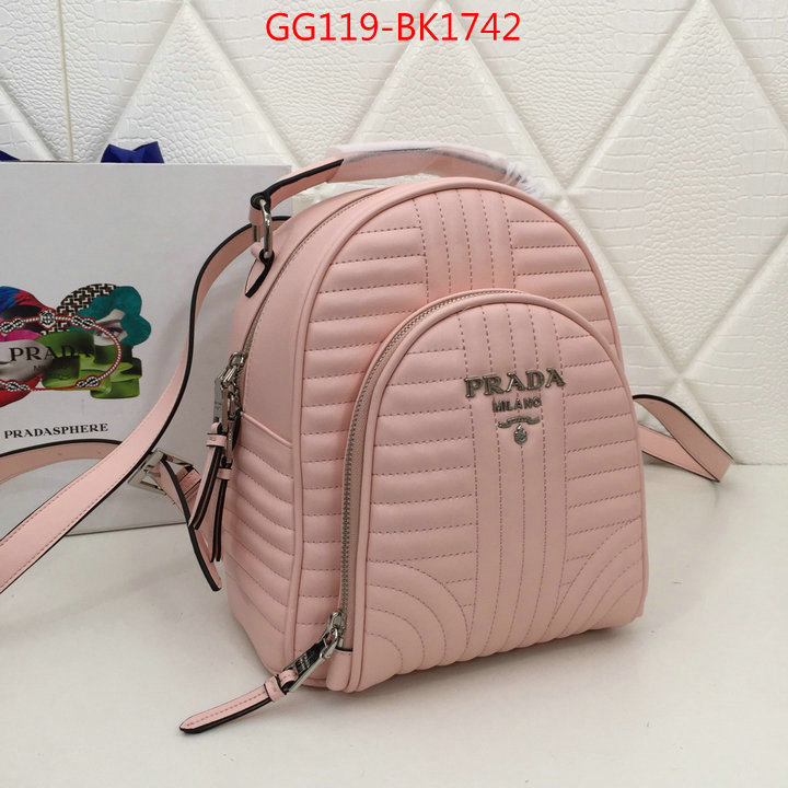 Prada Bags(4A)-Backpack-,from china 2023 ,ID: BK1742,$:119USD