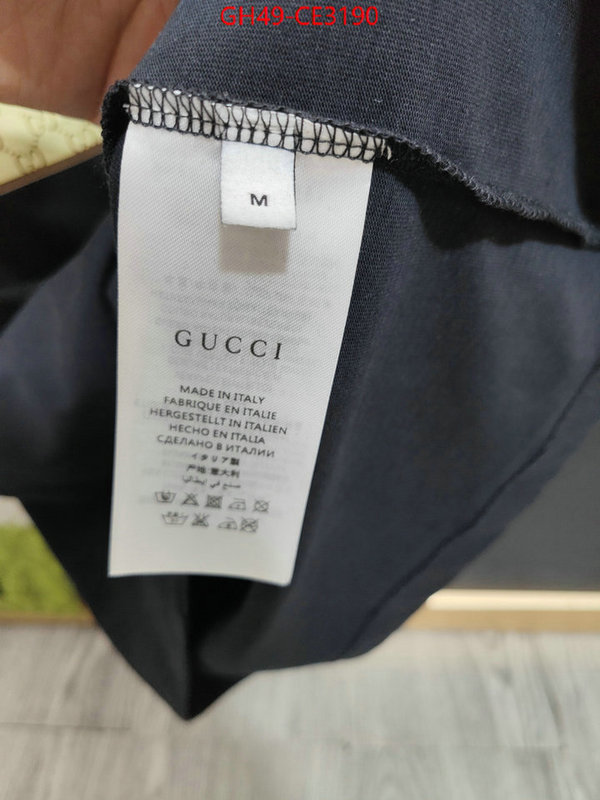 Clothing-Gucci,wholesale imitation designer replicas , ID: CE3190,$: 49USD