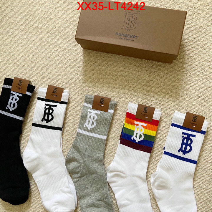 Sock-Burberry,what is a 1:1 replica , ID: LT4242,$: 35USD