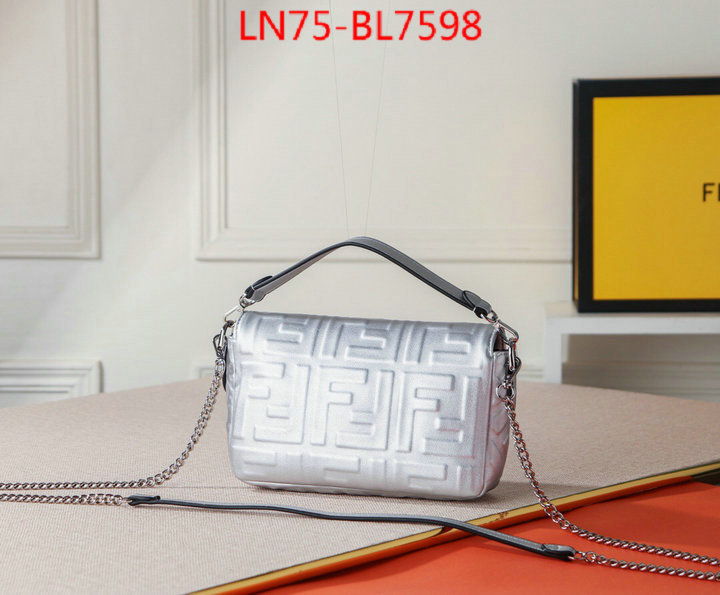 Fendi Bags(4A)-Baguette-,designer fake ,ID: BL7598,$: 75USD