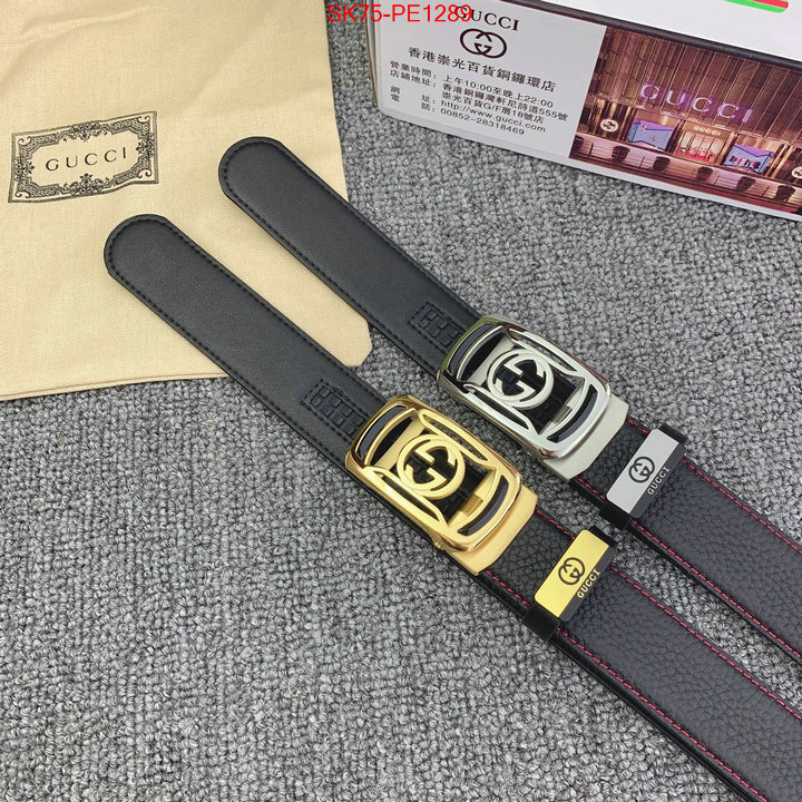 Belts-Gucci,what is a 1:1 replica , ID: PE1289,$: 75USD