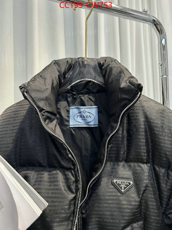 Down jacket Women-Prada,top quality fake , ID: CW753,$: 199USD