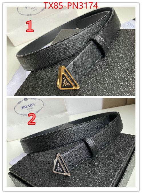 Belts-Prada,designer fashion replica , ID: PN3174,$: 85USD