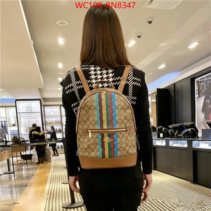 Coach Bags(4A)-Backpack-,buy 1:1 ,ID: BN8347,$: 109USD