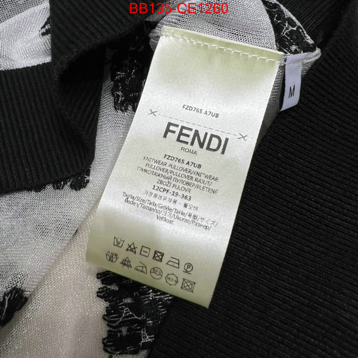 Clothing-Fendi,practical and versatile replica designer , ID: CE1260,$: 135USD