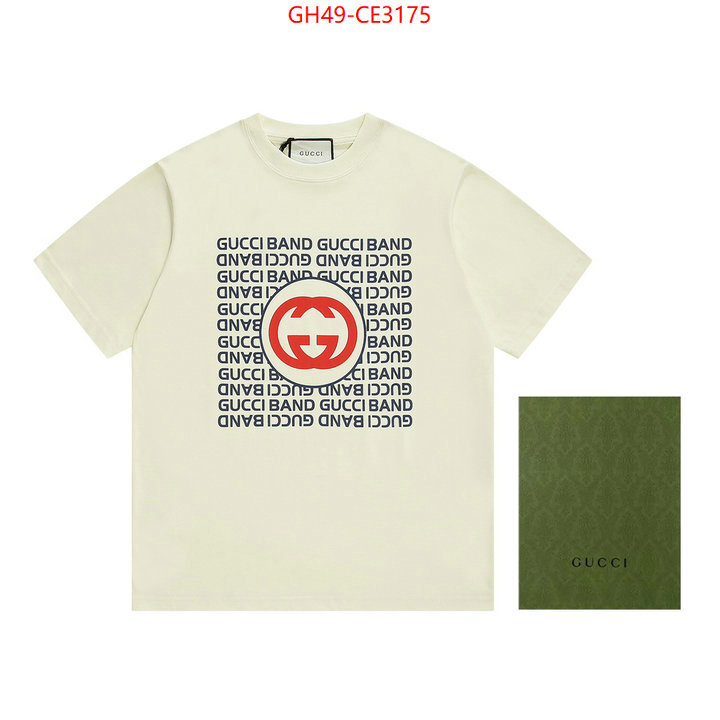 Clothing-Gucci,replica aaaaa designer , ID: CE3175,$: 49USD