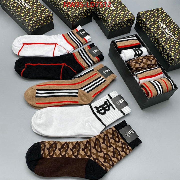 Sock-Burberry,1:1 , ID: LD7512,$: 35USD