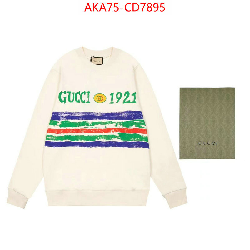 Clothing-Gucci,top designer replica , ID: CD7895,$: 75USD