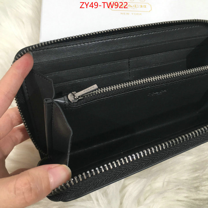 Coach Bags(4A)-Wallet,fashion replica ,ID: TW922,$: 49USD