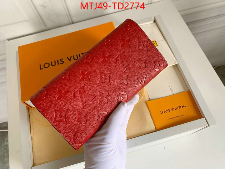 LV Bags(4A)-Wallet,ID: TD2774,$: 49USD