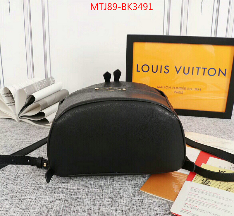 LV Bags(4A)-Backpack-,ID: BK3491,$:89USD