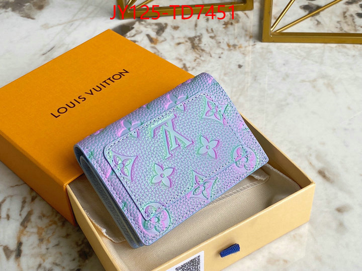 LV Bags(TOP)-Wallet,ID: TD7451,$: 125USD