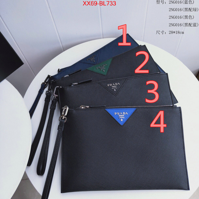 Prada Bags(TOP)-Clutch-,ID: BL733,$:69USD