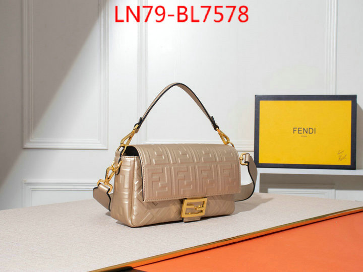 Fendi Bags(4A)-Baguette-,replica 2023 perfect luxury ,ID: BL7578,$: 79USD