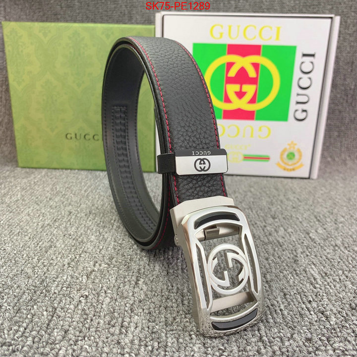 Belts-Gucci,what is a 1:1 replica , ID: PE1289,$: 75USD