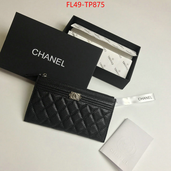 Chanel Bags(4A)-Wallet-,ID: TP875,$: 49USD