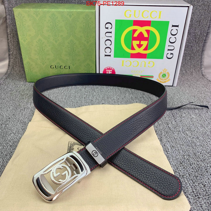 Belts-Gucci,what is a 1:1 replica , ID: PE1289,$: 75USD