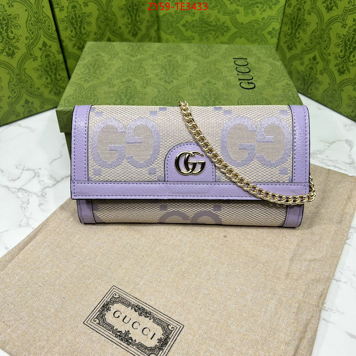 Gucci Bags(4A)-Wallet-,luxury cheap replica ,ID: TE3433,$: 59USD