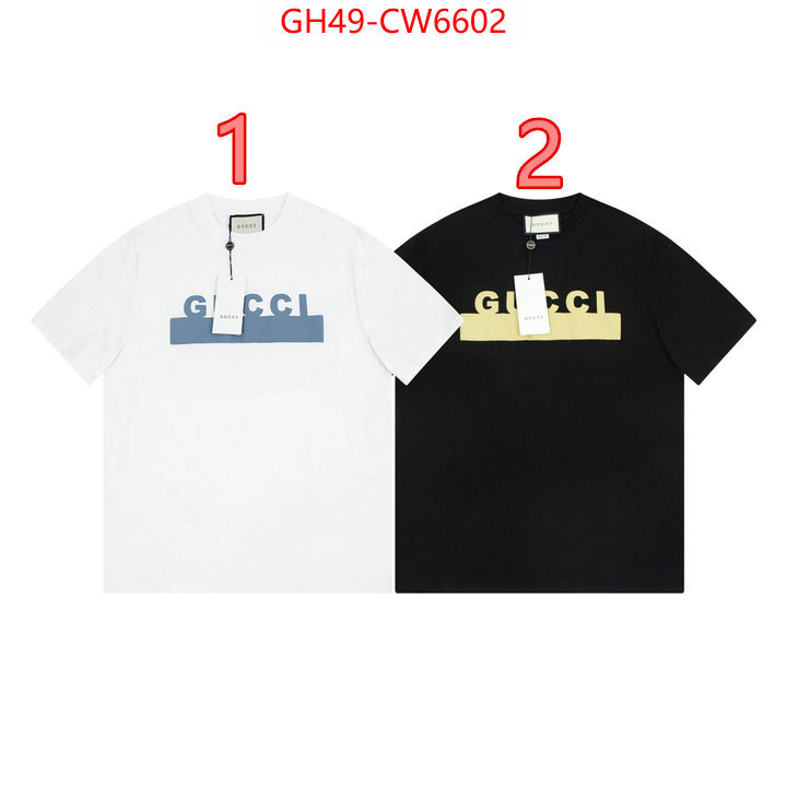 Clothing-Gucci,high quality 1:1 replica , ID: CW6602,$: 49USD