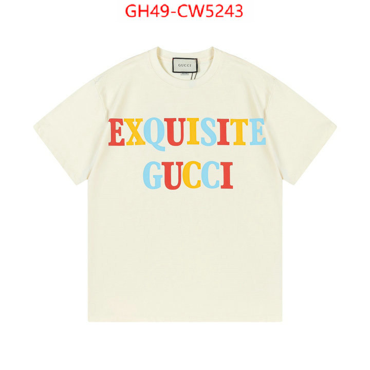 Clothing-Gucci,high quality 1:1 replica , ID: CW5243,$: 49USD