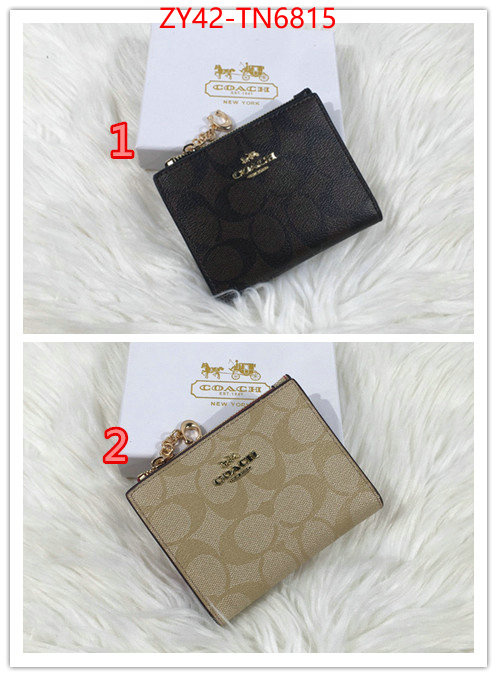 Coach Bags(4A)-Wallet,aaaaa+ class replica ,ID: TN6815,$: 42USD