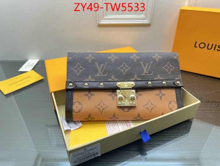 LV Bags(4A)-Wallet,what's the best place to buy replica ,ID: TW5533,$: 49USD