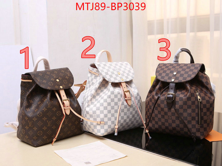 LV Bags(4A)-Backpack-,2023 aaaaa replica 1st copy ,ID: BP3039,$: 89USD