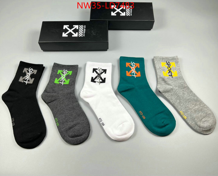 Sock-Offwhite,replica 2023 perfect luxury , ID: LD7483,$: 35USD