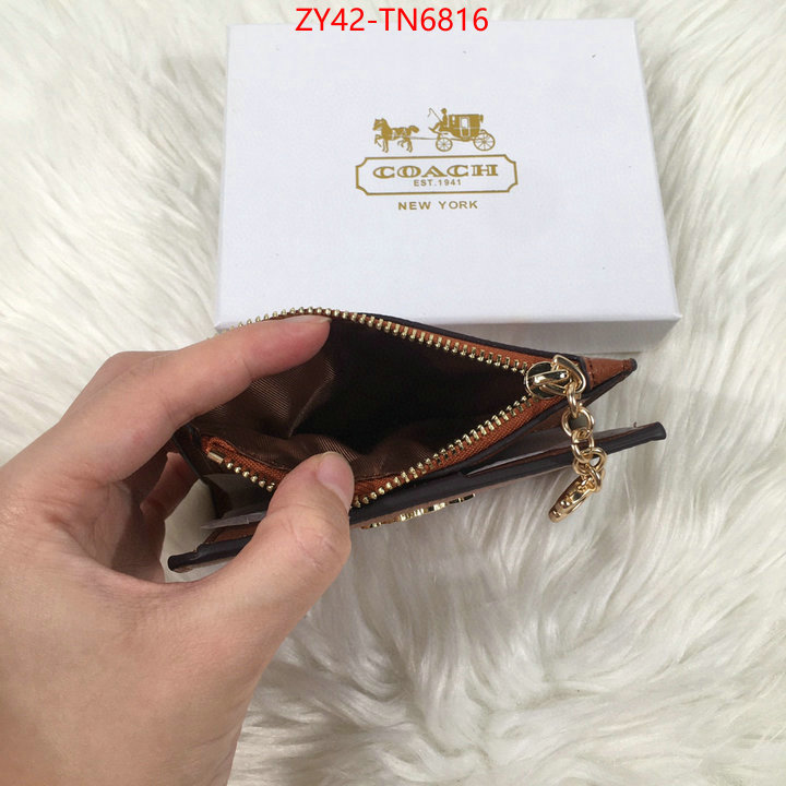 Coach Bags(4A)-Wallet,top 1:1 replica ,ID: TN6816,$: 42USD