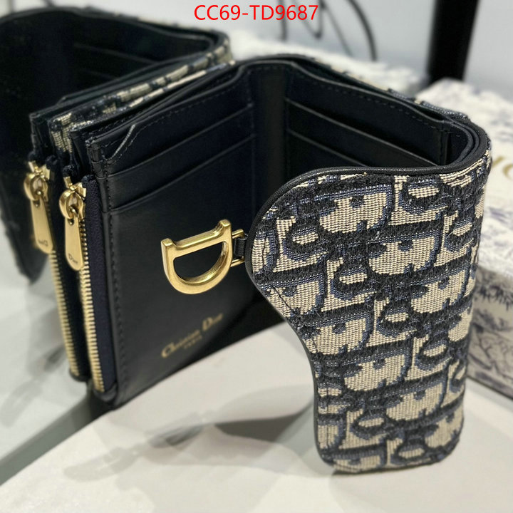 Dior Bags(TOP)-Wallet-,ID: TD9687,$: 69USD