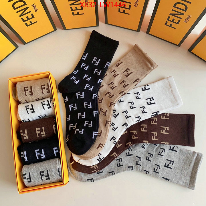 Sock-Fendi,luxury fake , ID: LW1446,$: 32USD